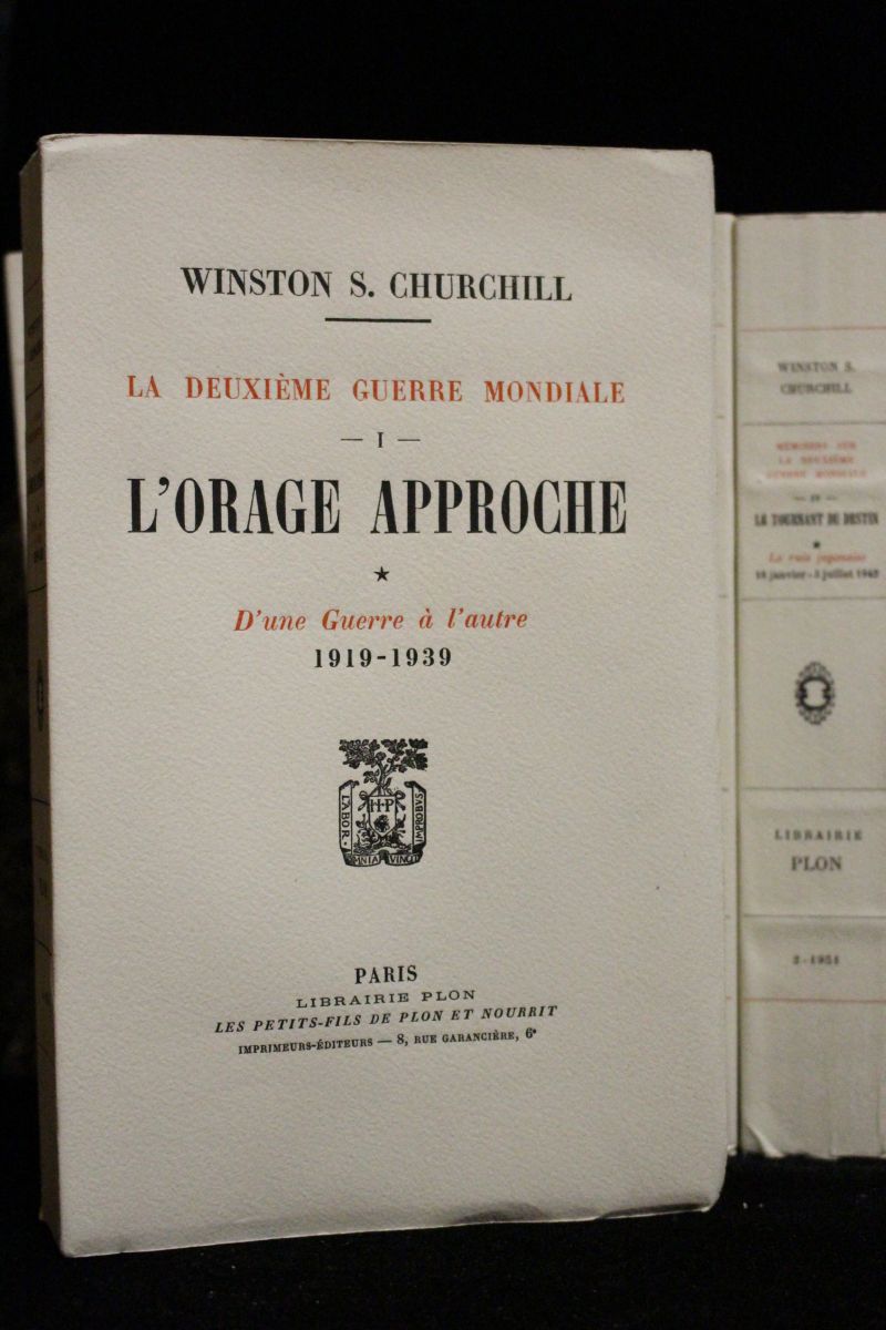 Churchill Mémoires Sur La Deuxième Guerre Mondiale Edition Originale Edition 6048