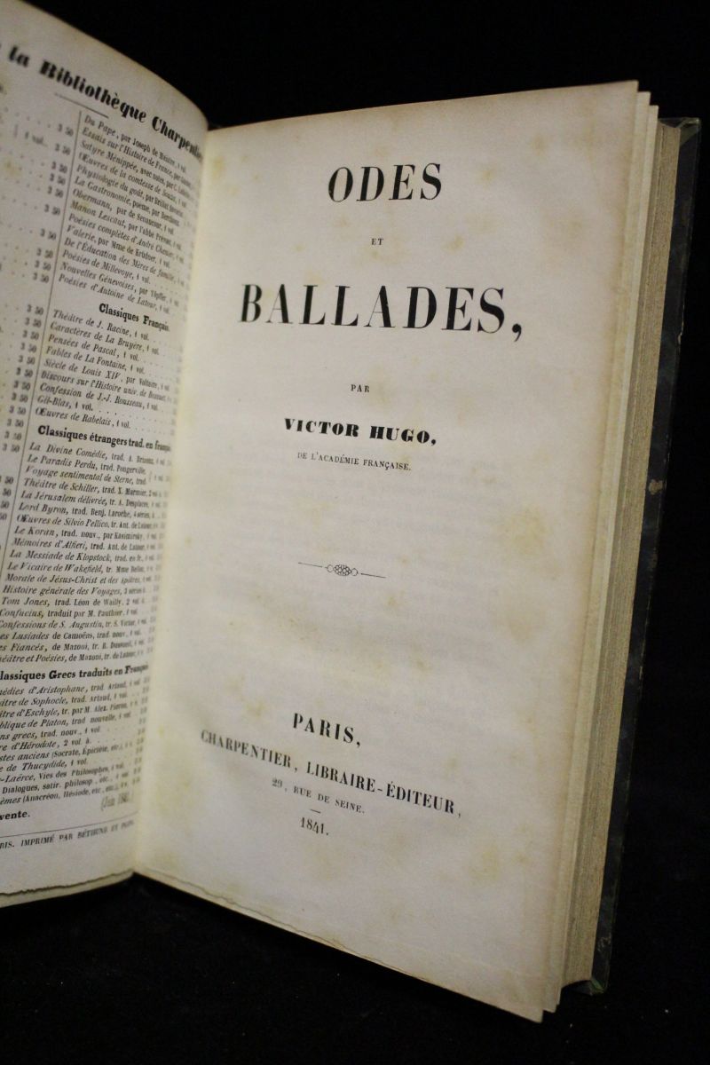 HUGO : Odes Et Ballades - Edition-Originale.com