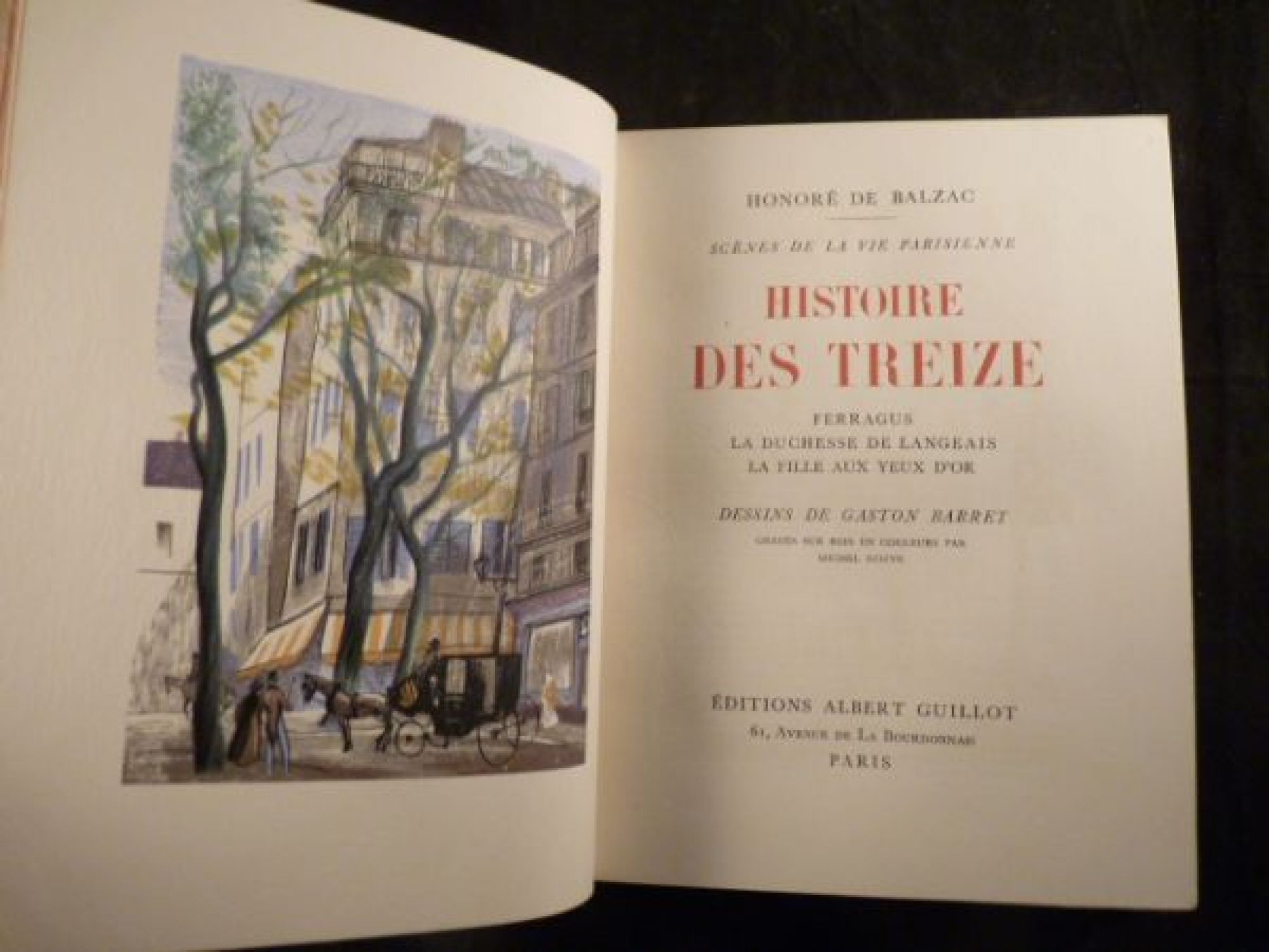 Balzac Histoire Des Treize Edition Originale