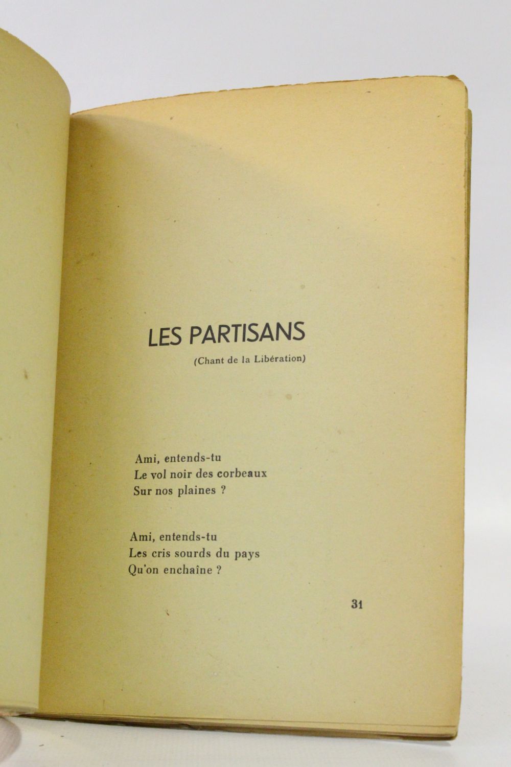 Kessel Le Chant Des Partisans First Edition Edition Originale