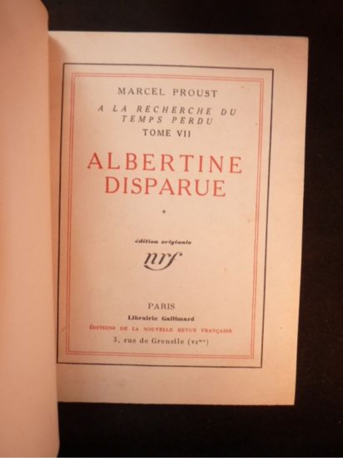 Proust A La Recherche Du Temps Perdu Edition Originale Edition