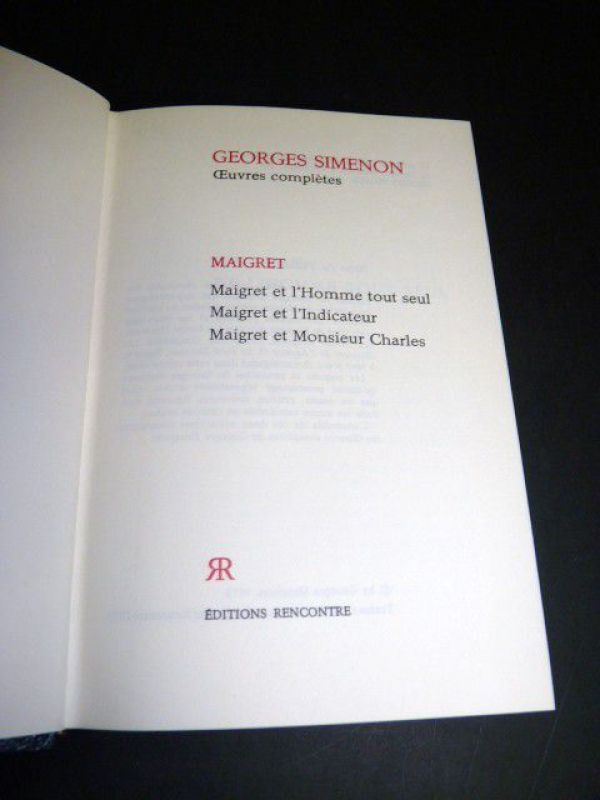 editions rencontre georges simenon