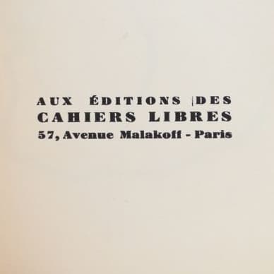 Edition des cahiers libres