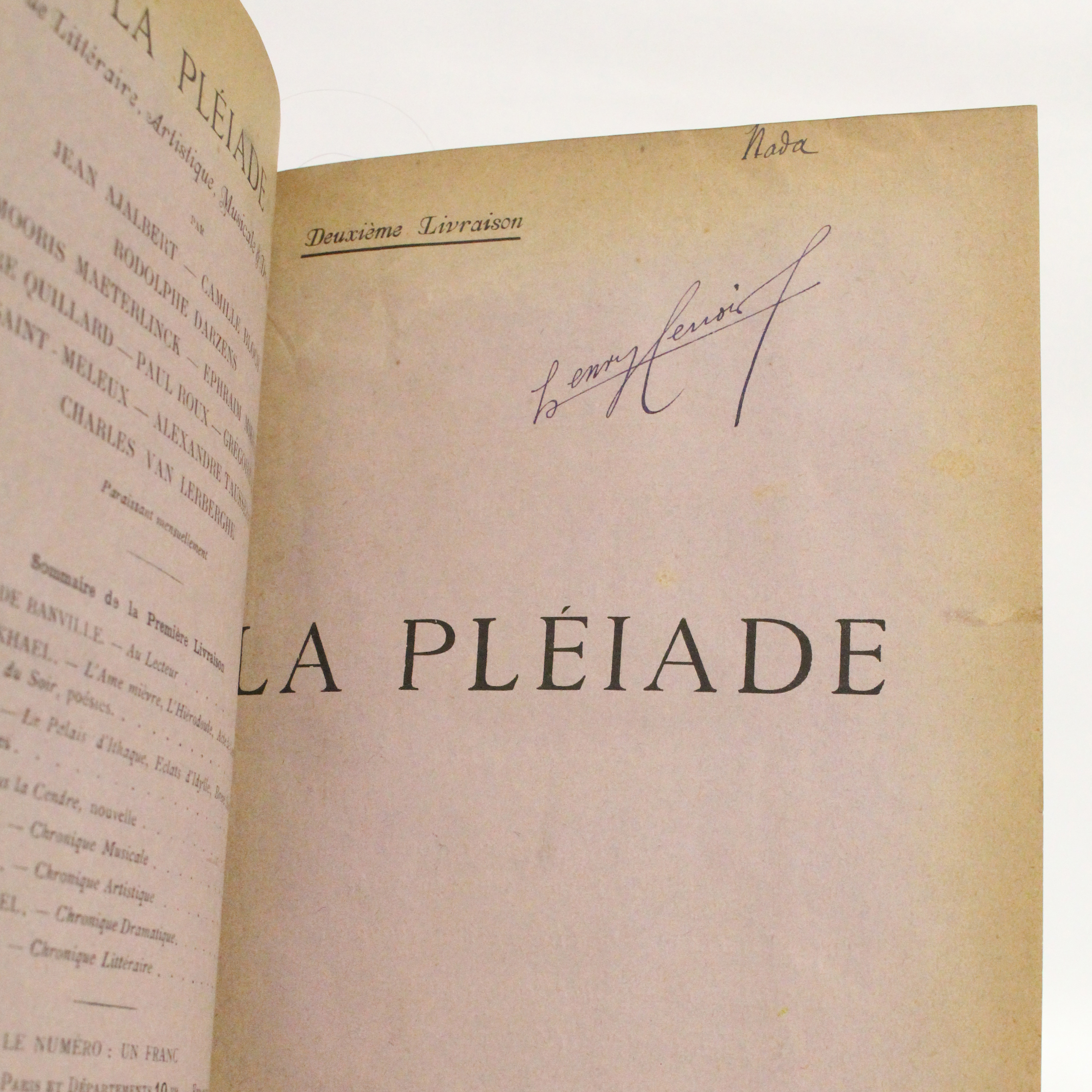 Revue La Pléiade (1886)