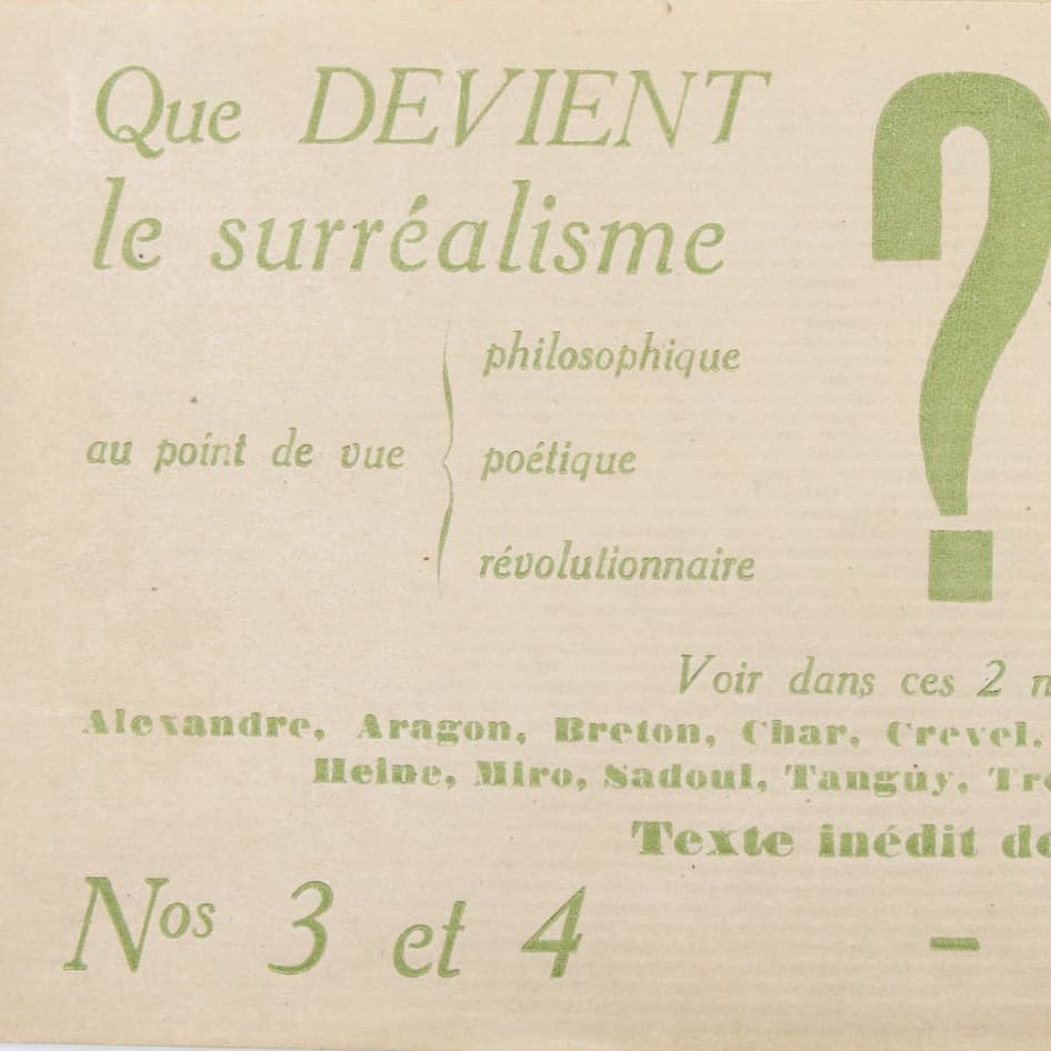 Le surréalisme au service de la révolution