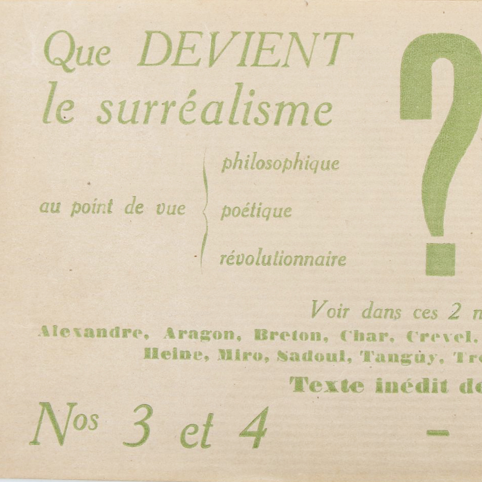 Le surréalisme au service de la révolution