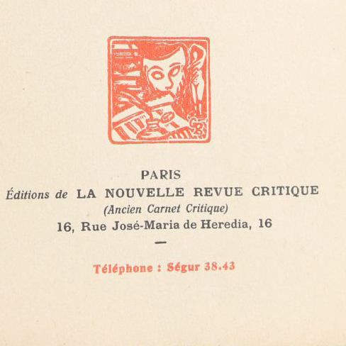 Edition de la nouvelle revue critique