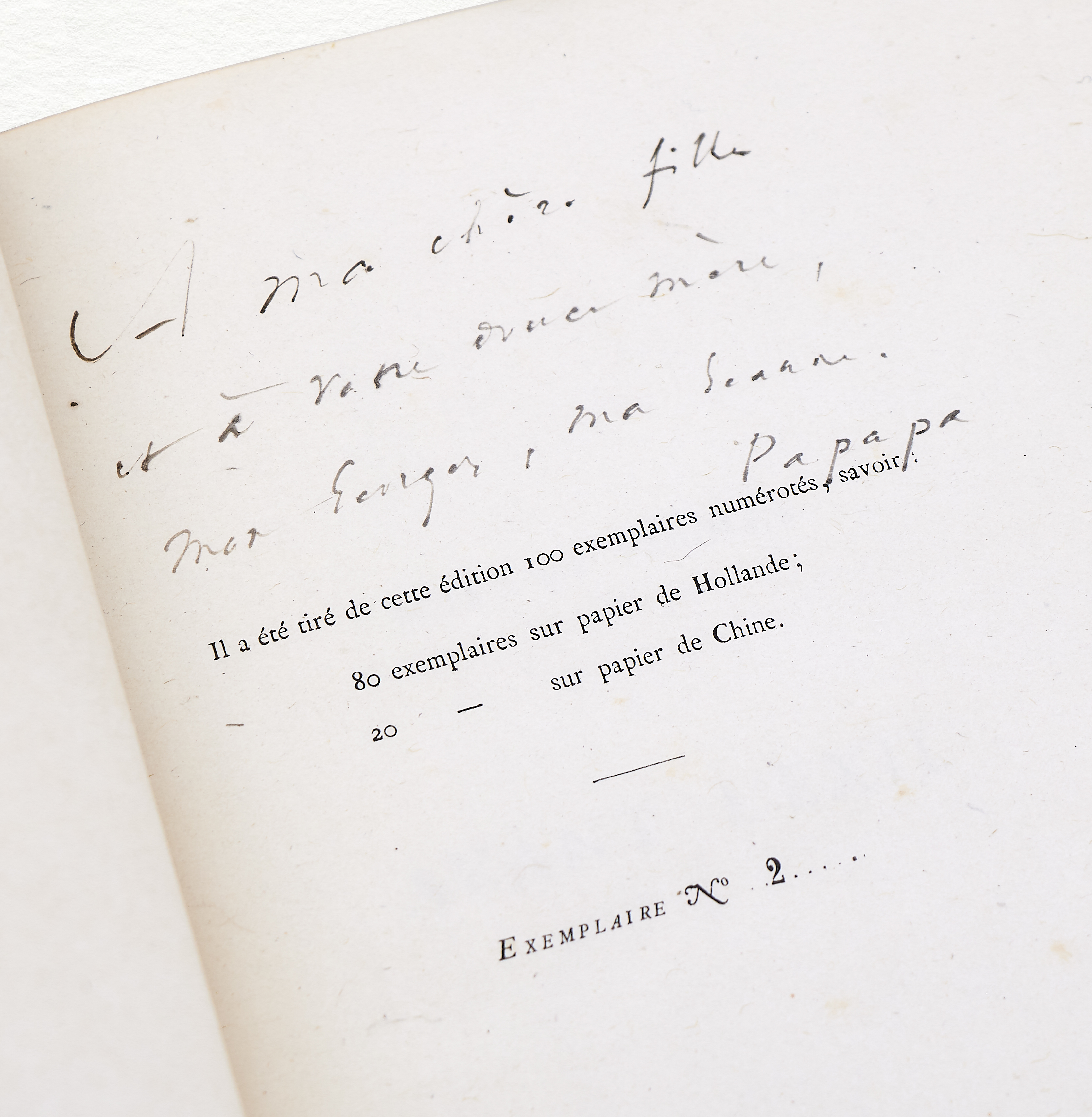 Le manifeste politique de "Papapa" en tirage de tête offert à Jeanne et Georges