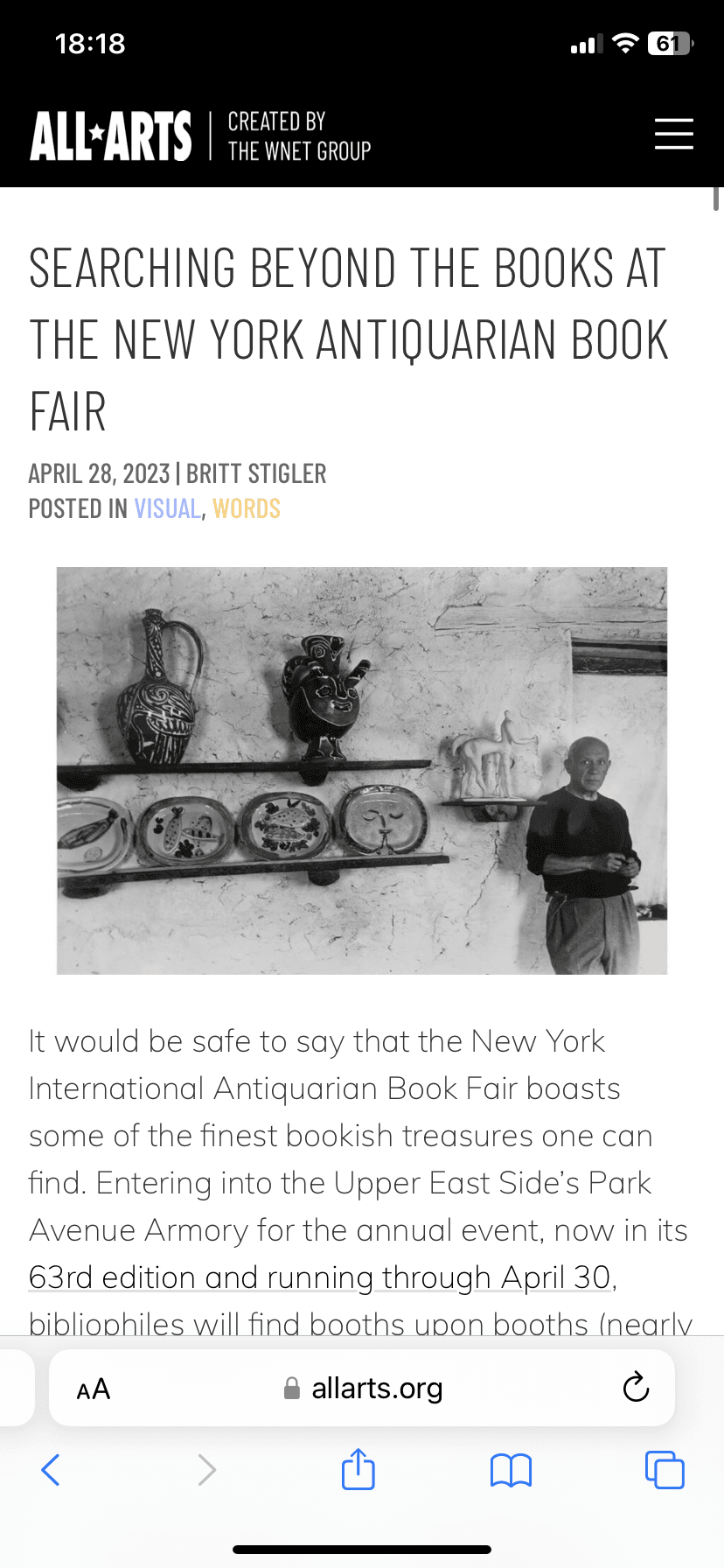 Searching beyond the books at the New York Antiquarian Book Fair