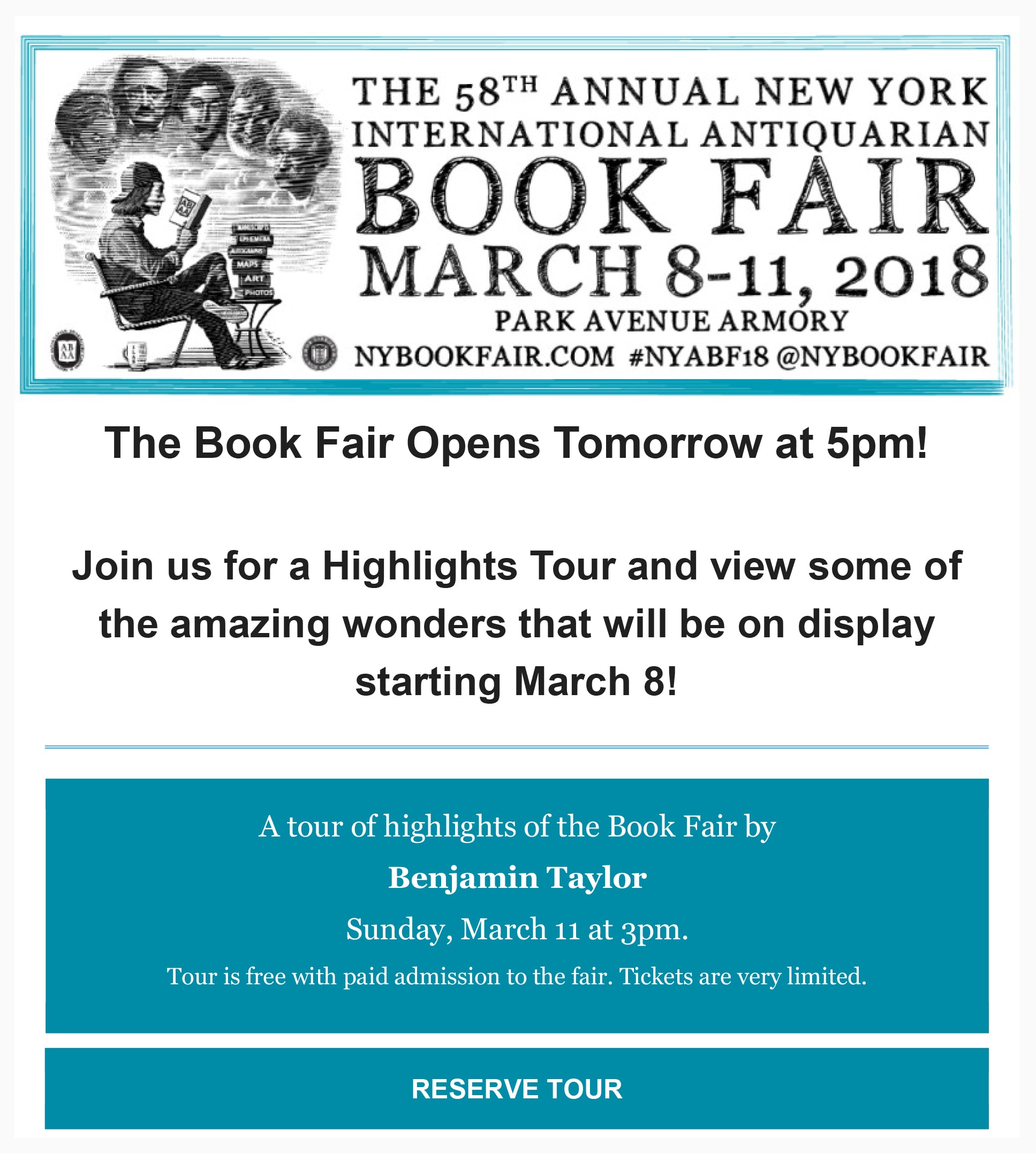 New York Book Fair Tour with Benjamin Taylor