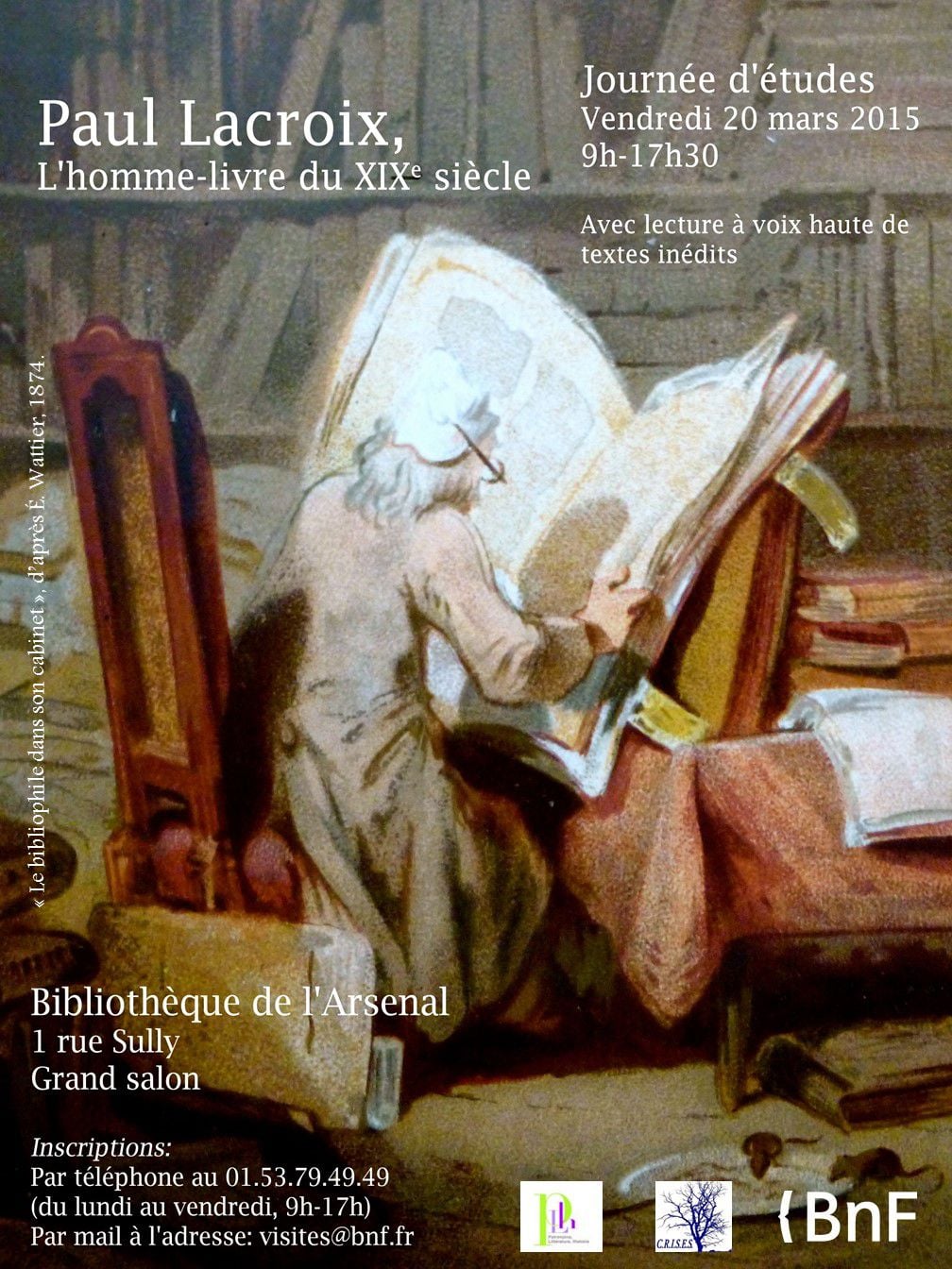 Journée d’études consacrée à Paul Lacroix à la Bibliothèque de l'Arsenal