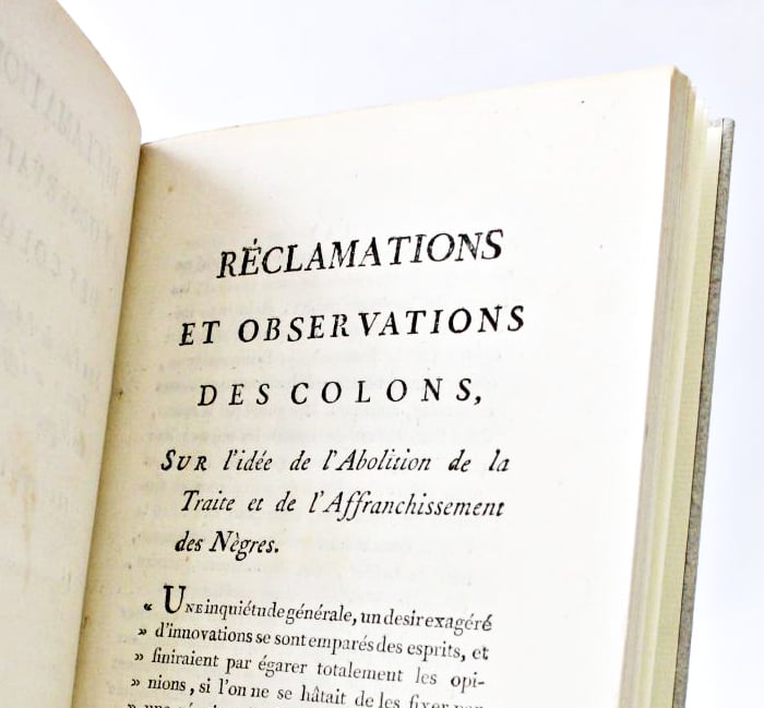 A historical trace of an anti-abolitionist: the pamphlet by David de Sanadon