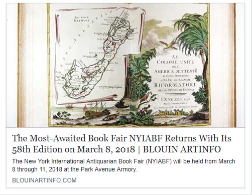 Blouin Artinfo about New York Antiquarian Book Fair