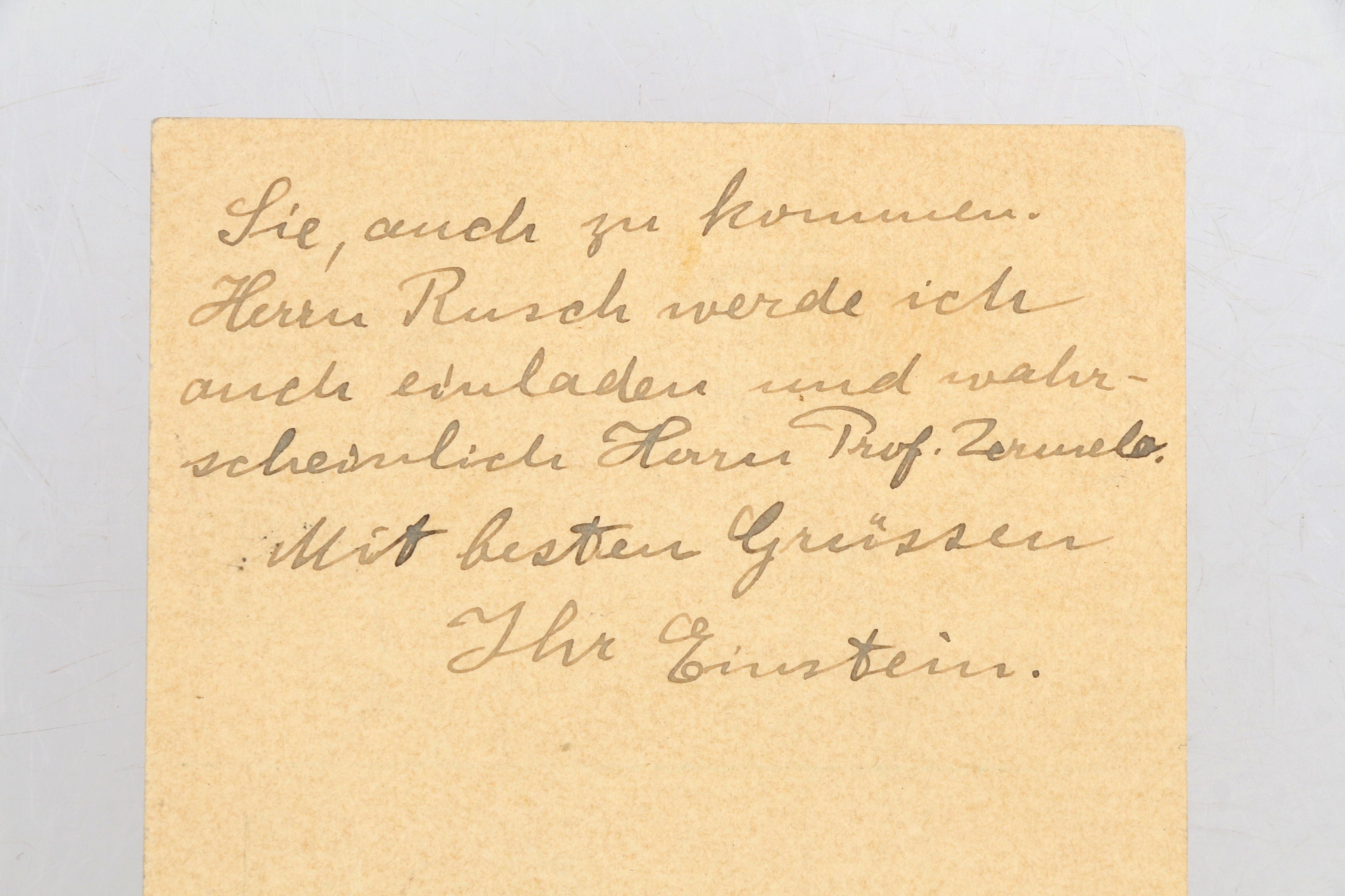 Einstein: A Seminal Postcard from Zurich