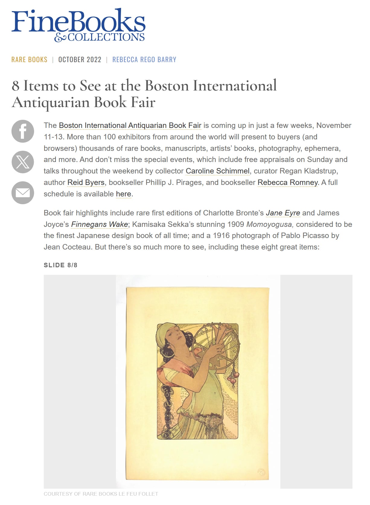 8 Items to See at the Boston International Antiquarian Book Fair 2022