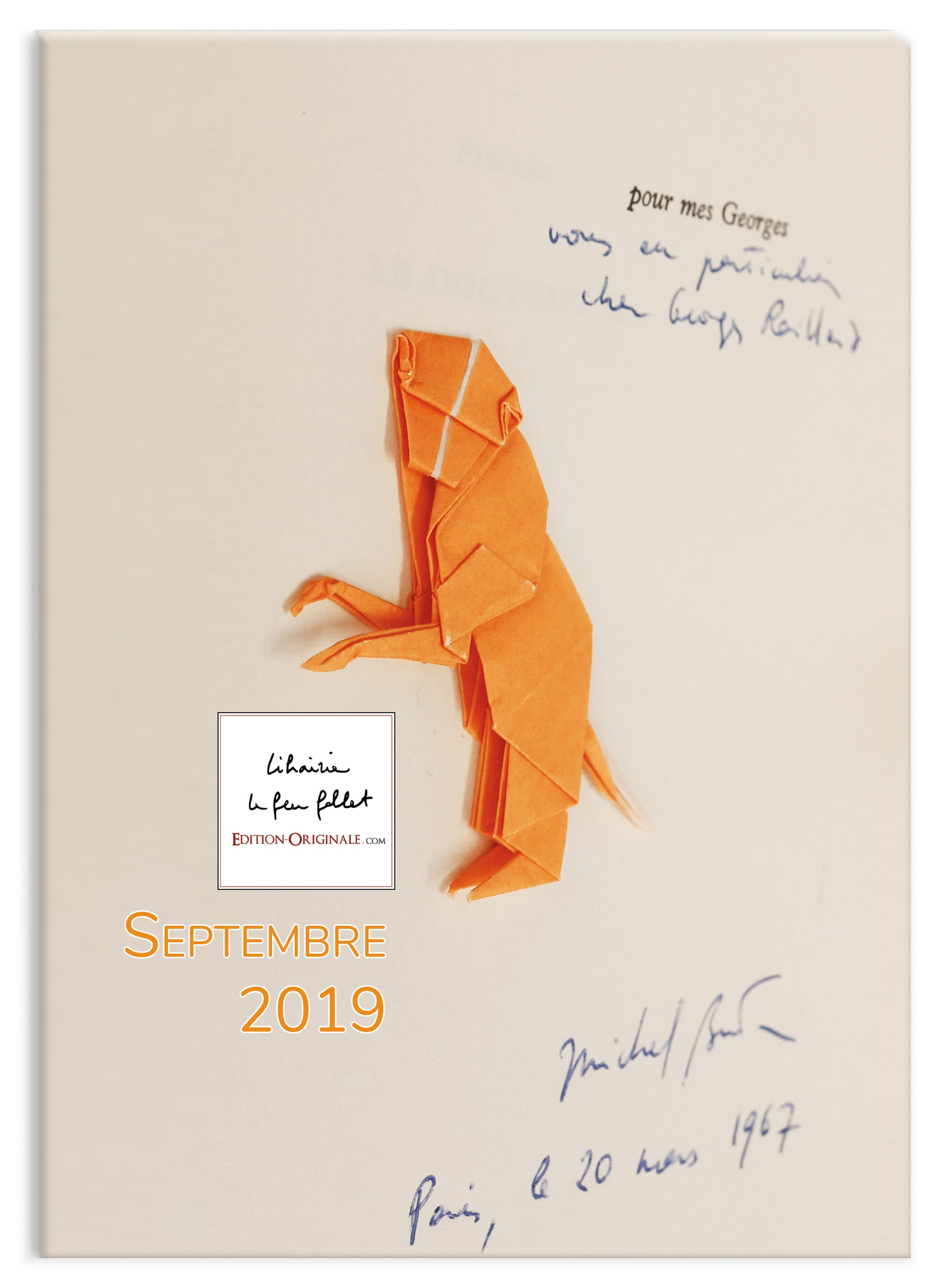 Catalogue de Littérature - Septembre 2019