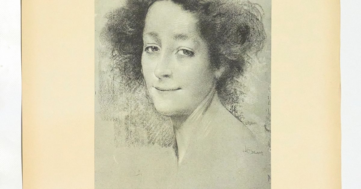 Lithographie Originale Signée Lucien Lévy-Dhurmer 'Belle D’antan' - Art Français XXème - Œuvre D'art Sur Papier