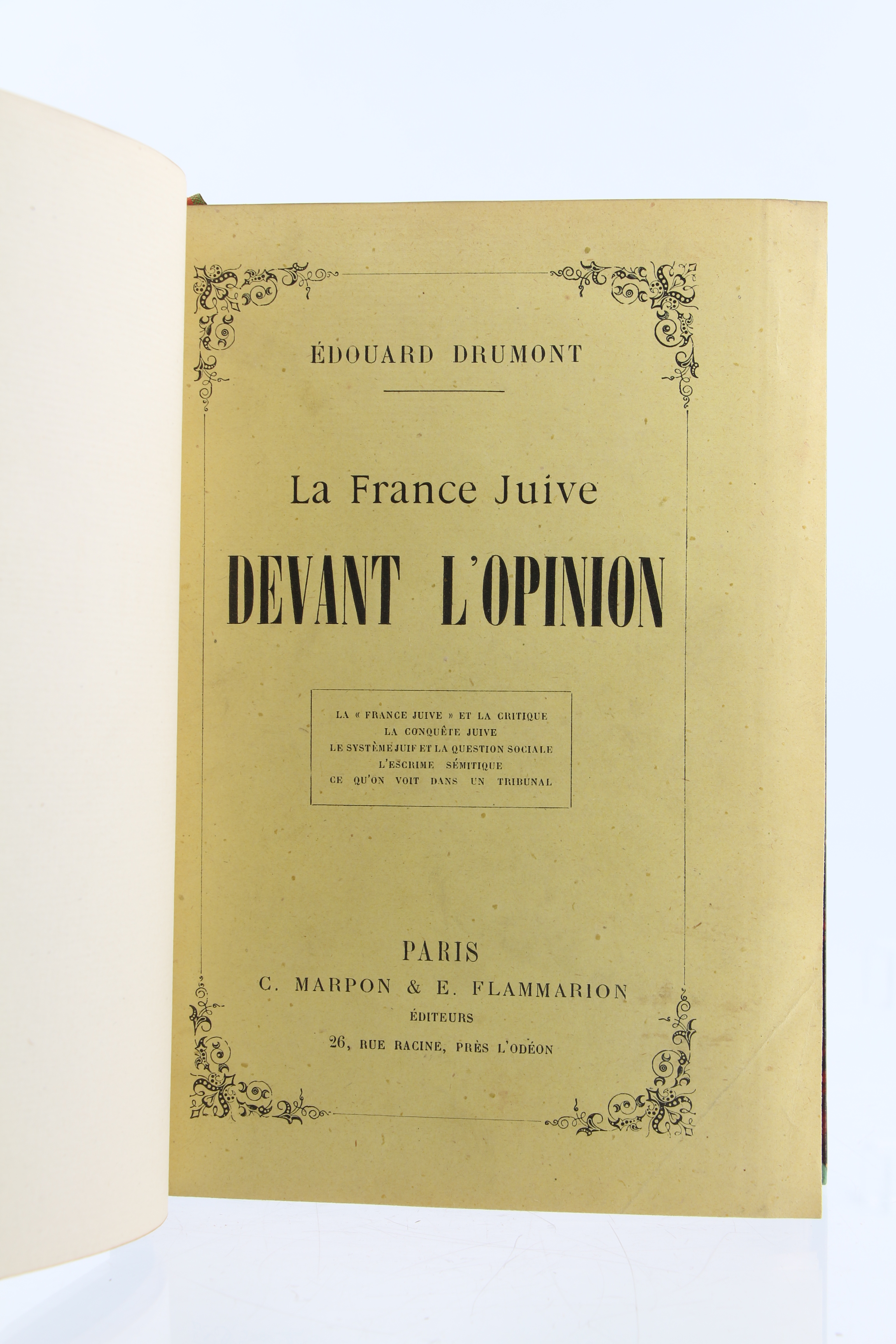 Édouard Drumont, La France Juive | Patto per la lettura