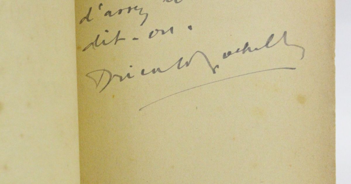 Livre 'Blèche' Par Drieu La Rochelle - Édition Originale 1928 Signée Et Dédicacée - Bon état
