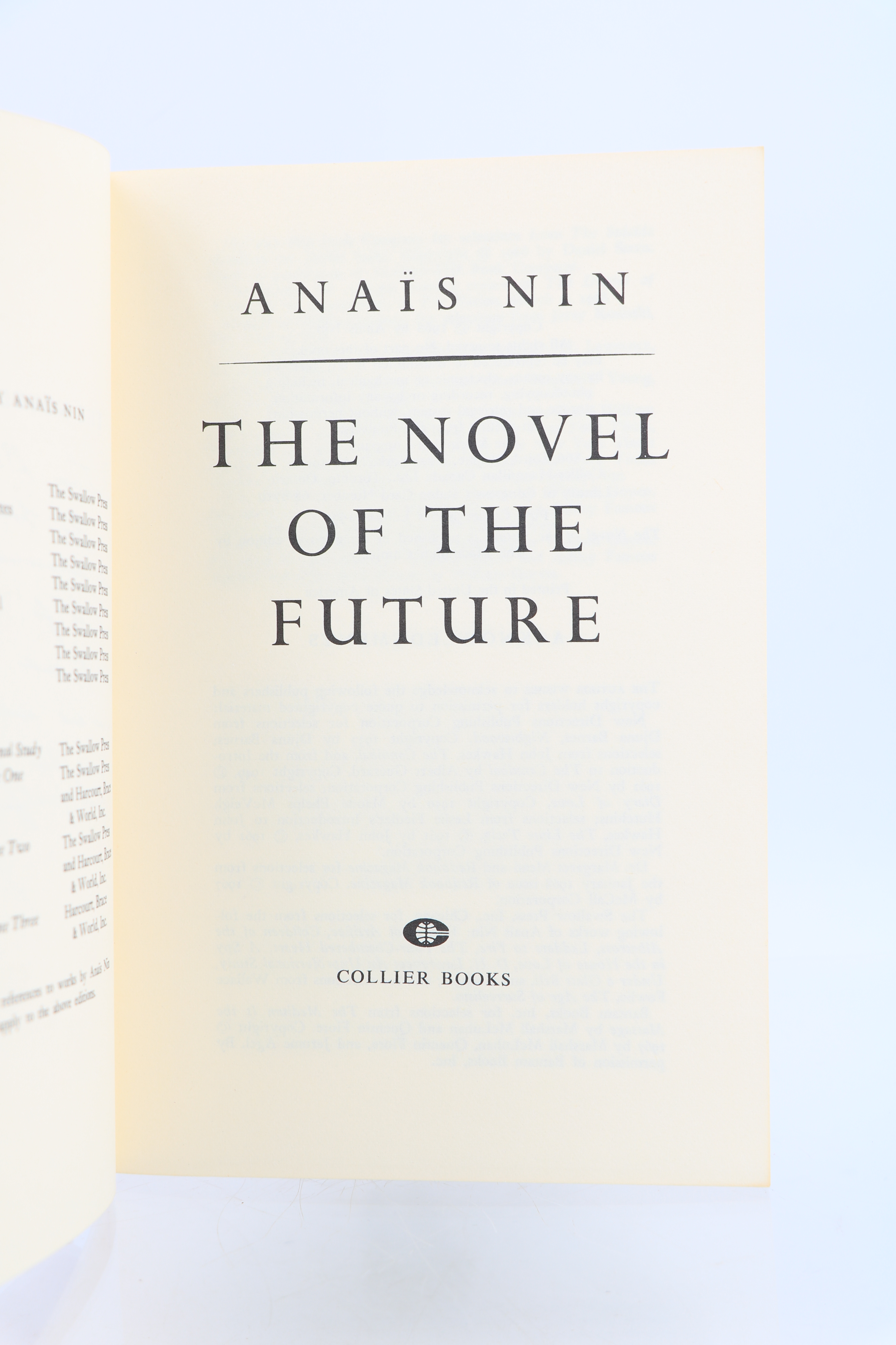 Anaïs NIN • The novel of the future • [Le roman de l'avenir