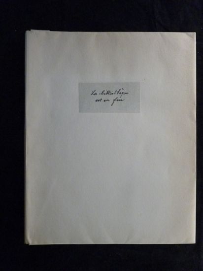 René CHAR • La bibliothèque est en feu • Autographe • 1956