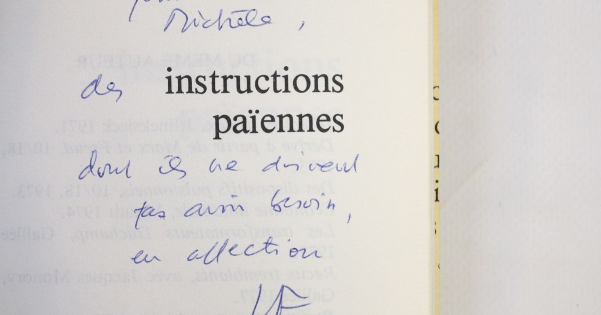 Jean-François LYOTARD • Instructions païennes • Autograph • 1977 ...