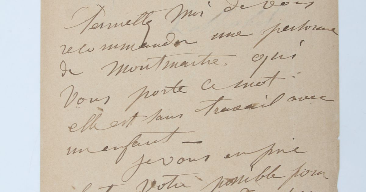 Lettre Autographe Signée Louise Read - 1894 - Rue Rousselet - Manuscrit 2 Pages