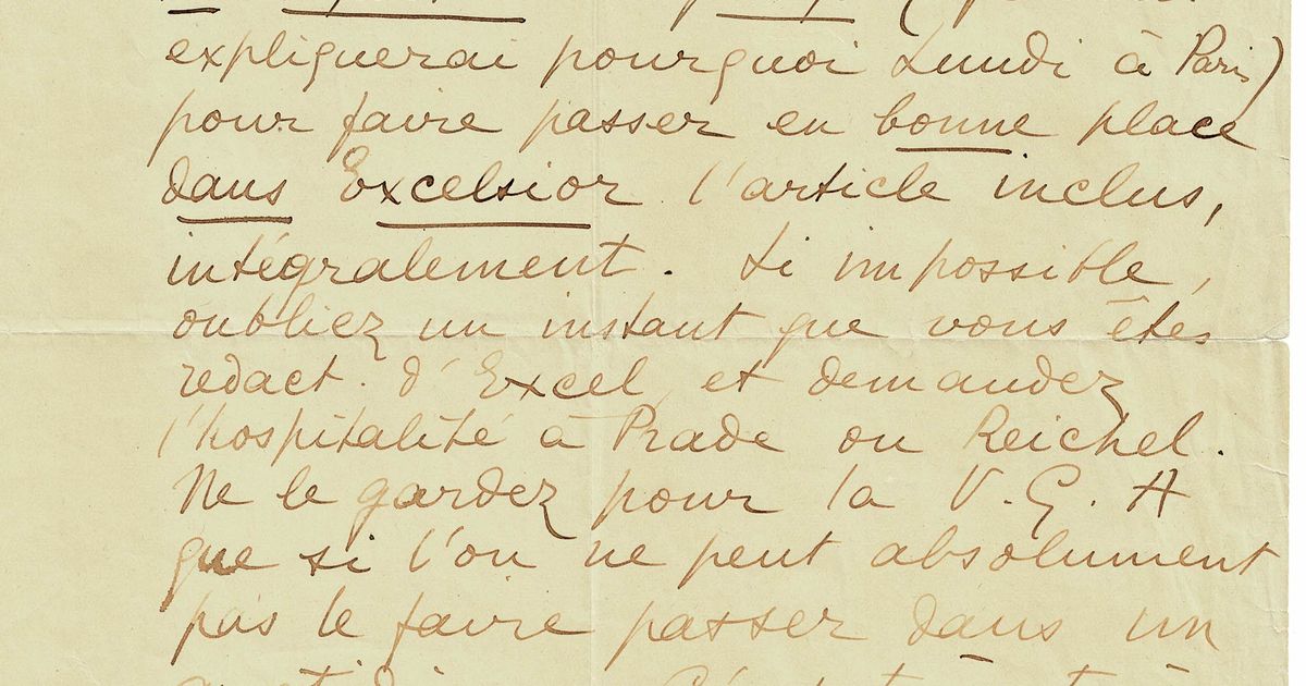 Roland GARROS • [Autograph letter signed addressed to his “old Toto ...