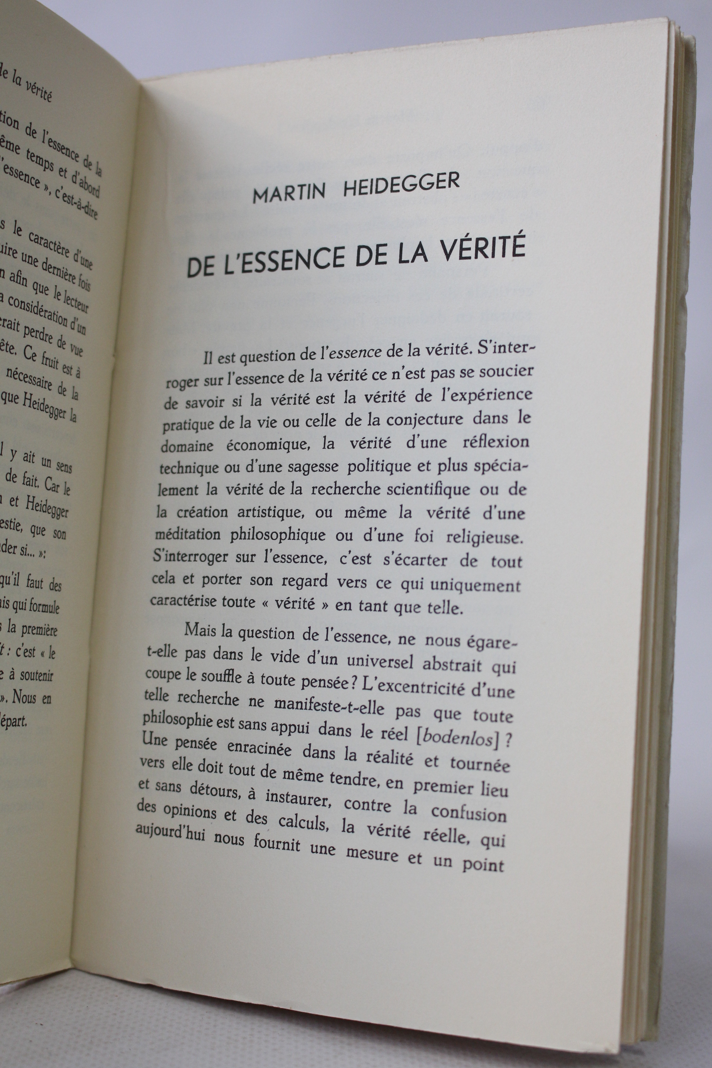 Martin HEIDEGGER • De l'essence de la vérité • Autograph • 1948