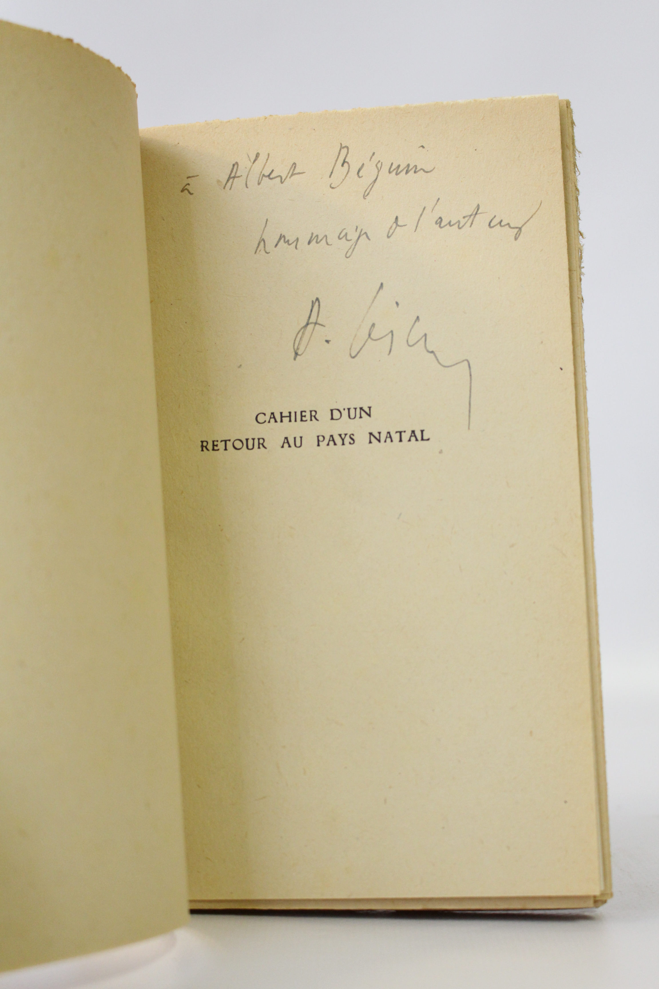 Aimé CÉSAIRE • Cahier d'un retour au pays natal • Autograph • 1947