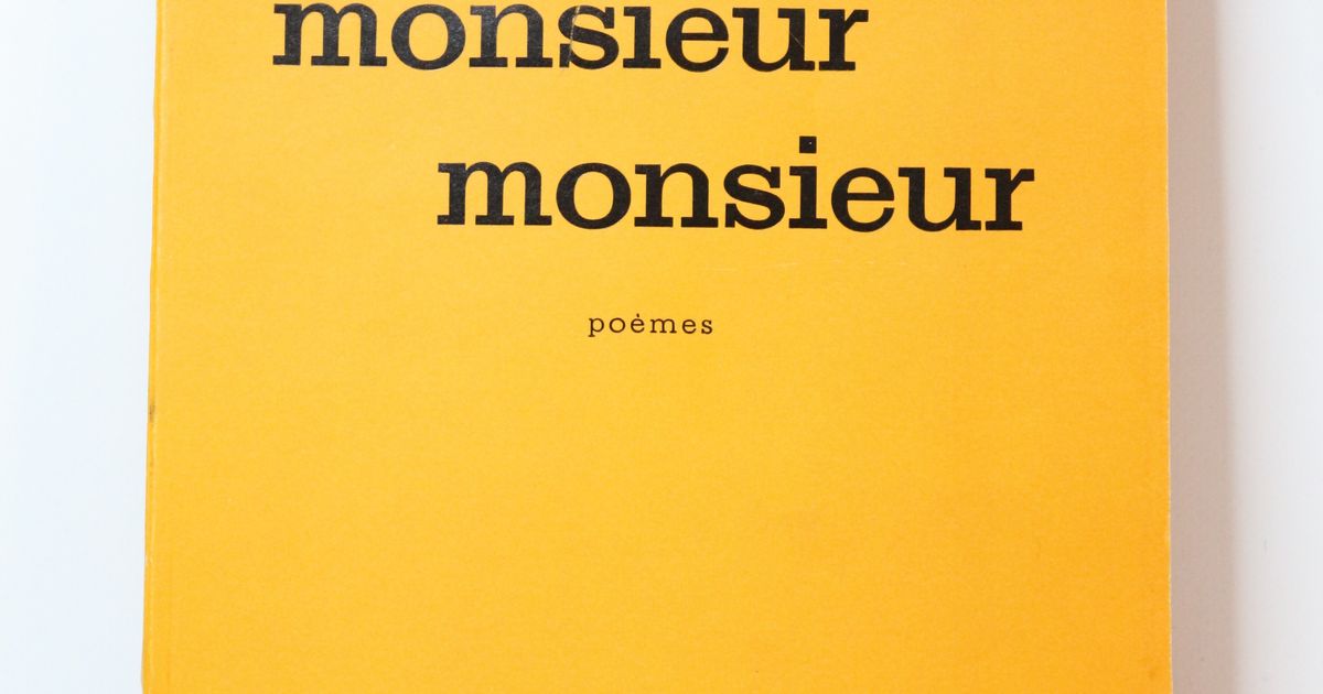 Jean TARDIEU Monsieur Monsieur 1951 Edition Originale 