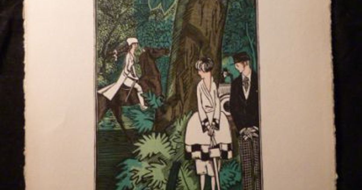 Fernand SIMEON • Vous avez vu ? Cette petite. Robe de promenade en ...