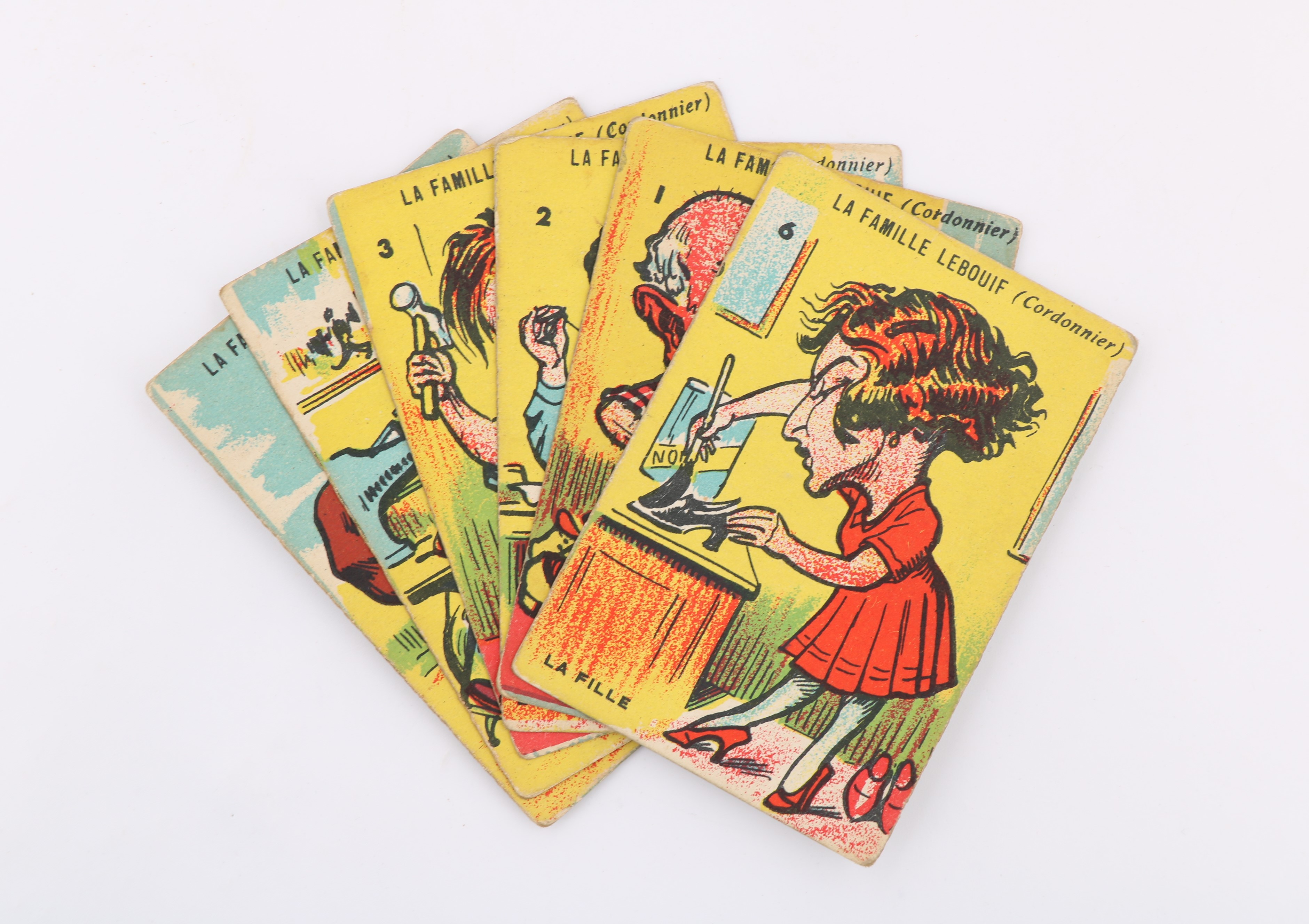 Jeu Des 7 Familles Ancien JTR Paris - Années 20 - Les Métiers - Caricatures - Très Bon état