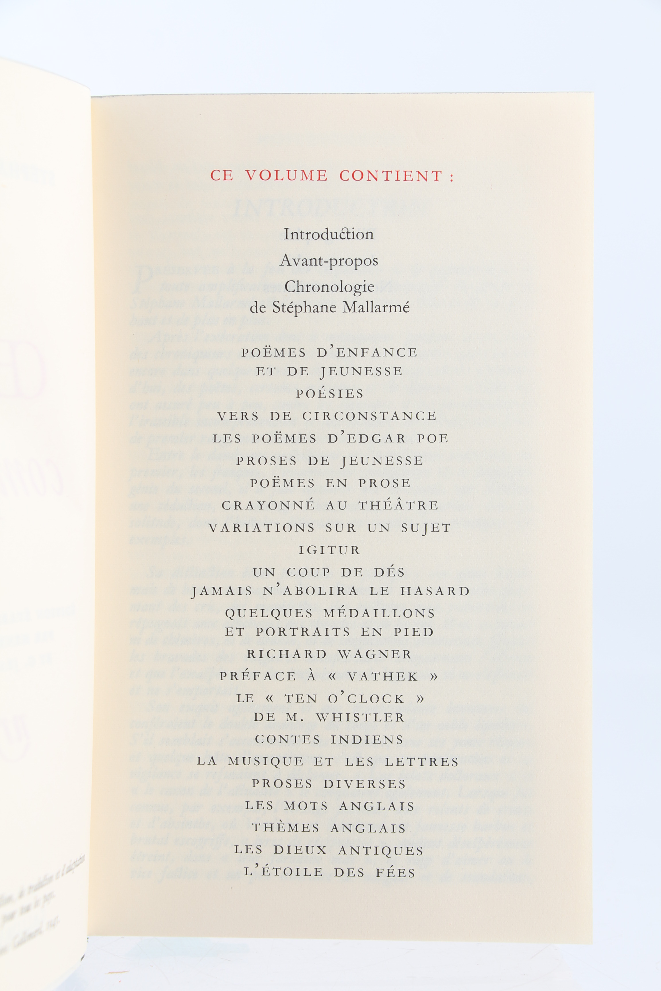 Mallarmé Œuvres complètes Oeuvres Completes (Bibliographie De LA Pleiade): Mallarme