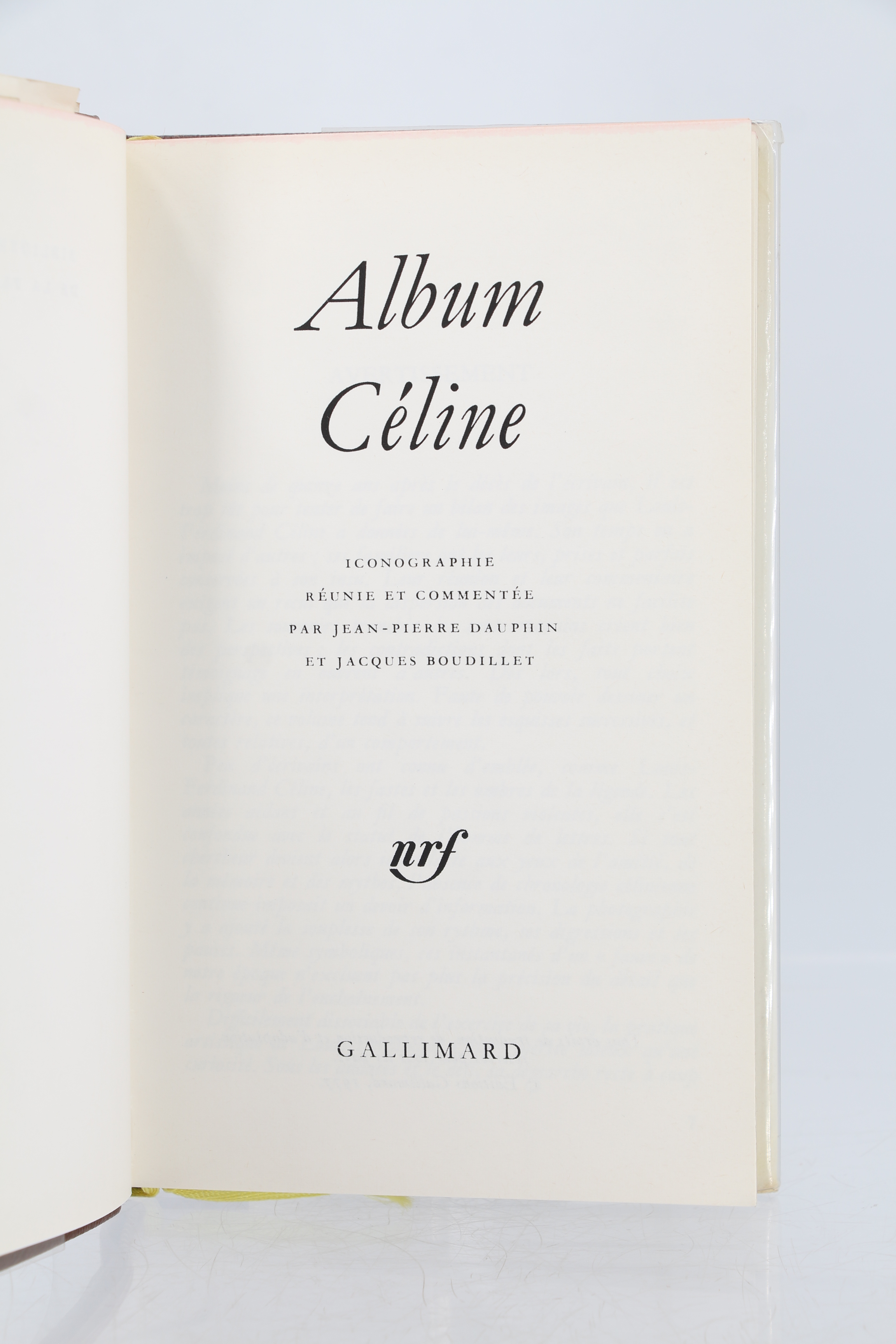 Album Céline - Gallimard Louis-Ferdinand CÉLINE) • Album Céline