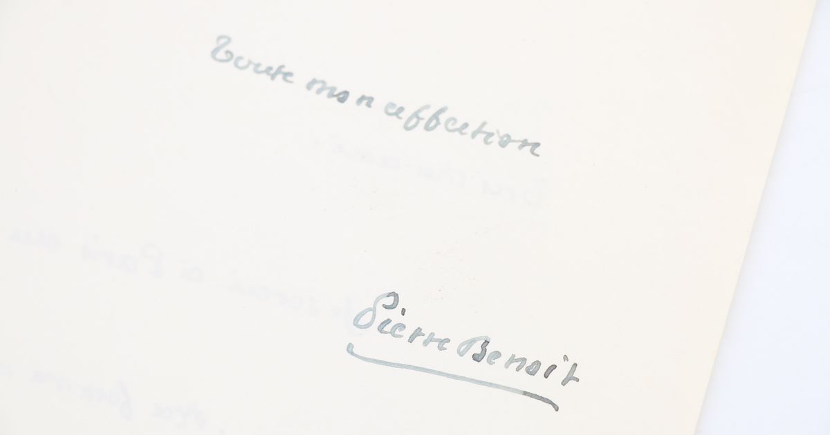 Pierre BENOIT • Signed autograph letter to a friend • 