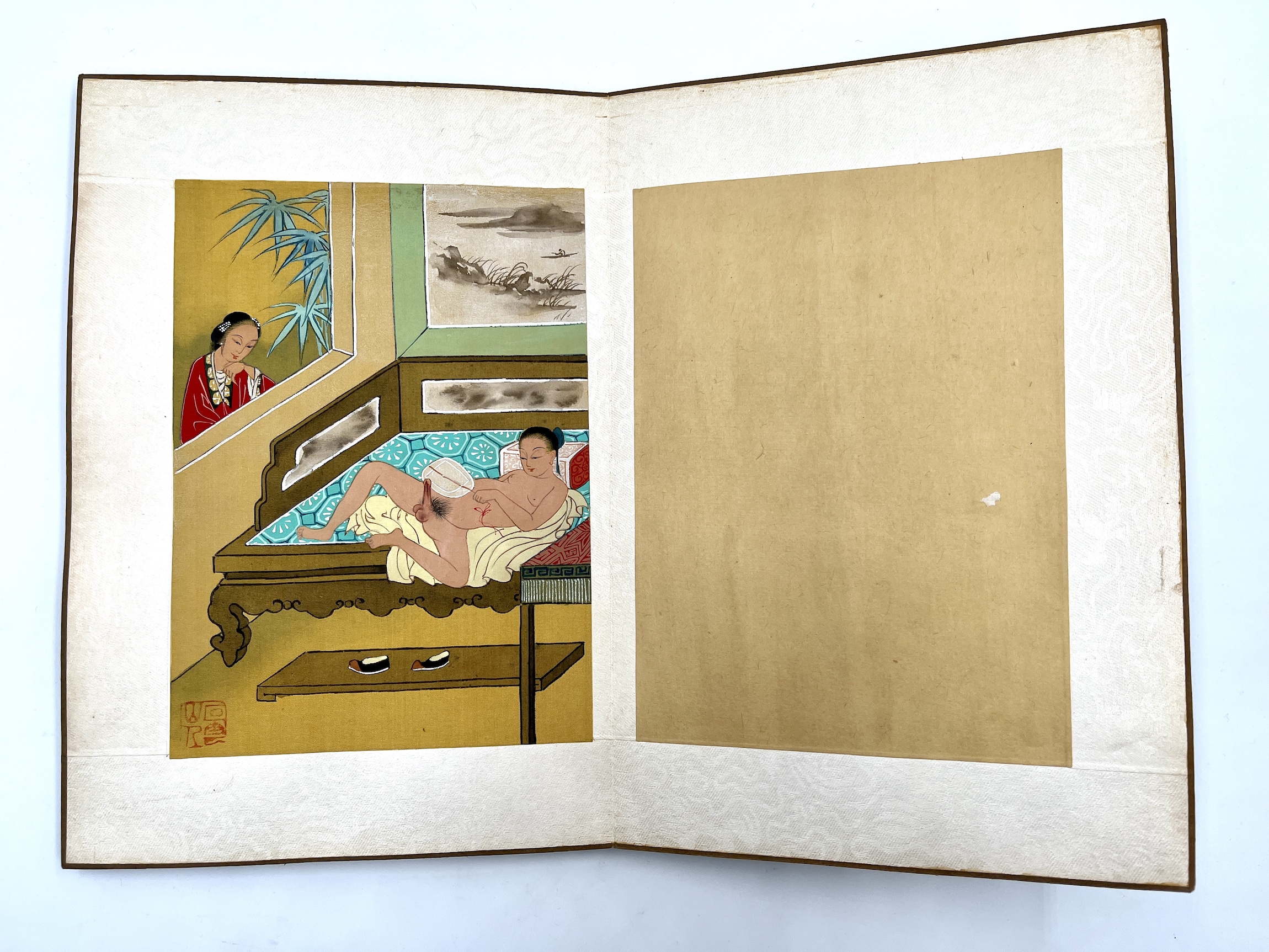 ANONYME : [Shunga] « Le plaisir des saveurs sans limite » Album de cinq  peintures érotiques chinoises. - Edition-Originale.com