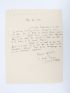 ACHARD : Lettre autographe signée probablement adressée à Sacha Guitry à propos de la grande tragédienne Sarah Bernhardt: 