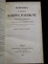 AUBIGNE : Mémoires de Théodore Agrippa d'Aubigné publiés pour la première fois d'après le manuscrit de la Bibliothèque du Louvre suivis de fragments d l'Histoire universelle de D'Aubigné et de pièces inédites par M Ludovic Lalanne  - Prima edizione - Edition-Originale.com