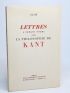ALAIN : Lettres à Sergio Solmi sur la philosophie de Kant - Edition Originale - Edition-Originale.com