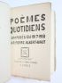 ALBERT-BIROT : Poèmes quotidiens composés en 1917-1918 - Signiert, Erste Ausgabe - Edition-Originale.com
