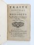 ALLEXANDRE : Traité général des horloges - First edition - Edition-Originale.com