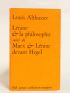 ALTHUSSER : Lénine & la philosophie suivi de Marx & Lénine devant Hegel - Signed book, First edition - Edition-Originale.com