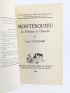 ALTHUSSER : Montesquieu. La Politique et l'Histoire - Autographe, Edition Originale - Edition-Originale.com