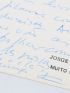 AMADO : Lettre autographe, sur bristol, signée et datée de Jorge Amado à son amie Alice Raillard, traductrice de ses ouvrages en français - Libro autografato, Prima edizione - Edition-Originale.com