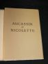 ANONYME : Aucassin et Nicolette. Chantefable du treizième siècle adaptée par Maurice Pons - Edition-Originale.com