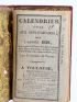 ANONYME : Calendrier utile aux gens d'affaires pour l'année 1829 [Almanach] - Edition Originale - Edition-Originale.com