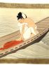 ANONYME : Emakimono shunga, 12 peintures sur soie : Histoire de la jeune fille céleste et de sa robe de plume - Autographe, Edition Originale - Edition-Originale.com