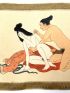 ANONYME : Emakimono shunga, 12 peintures sur soie : Histoire de la jeune fille céleste et de sa robe de plume - Signed book, First edition - Edition-Originale.com