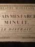 Théâtre d'Orléans. Je fais mes farces, précédée de Minuit et de Le Distrait - Edition Originale - Edition-Originale.com